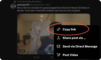 How to copy Tweet URL to download Twitter video